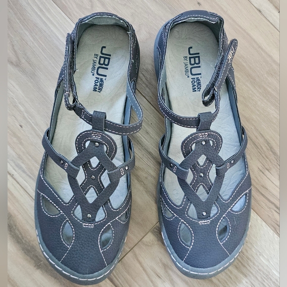 JBU by Jambu Womens  Gray Sandals with Durable Sole and Closed Toe Size 8M - Picture 2 of 11